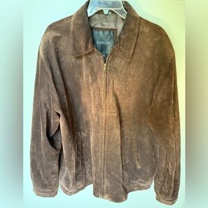 Vintage men’s Excelled brown leather suede bomber jacket XL